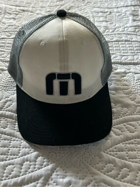 Travis Mathew Black and Gray Snapback Hat